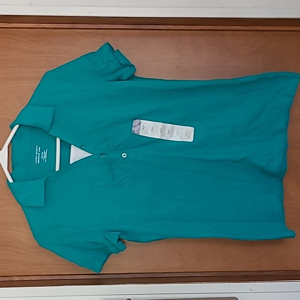 Laura Scott sizeMP green/white  top